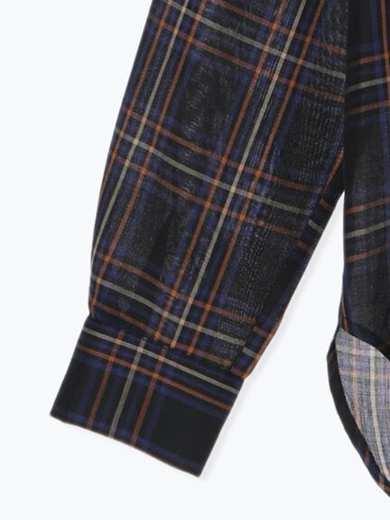 チェックフリルブラウス(ブラック/ネイビー)|Te chichi(テチチ)通販