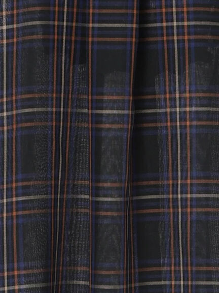 チェックフリルブラウス(ブラック/ネイビー)|Te chichi(テチチ)通販