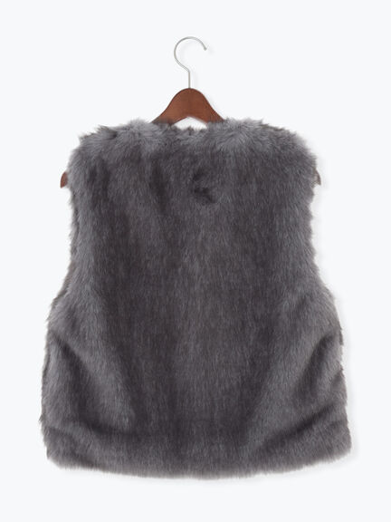 ショートファーベスト(グレー/ベージュ)|Te chichi(テチチ)通販