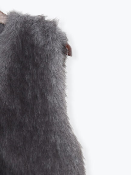 ショートファーベスト(グレー/ベージュ)|Te chichi(テチチ)通販