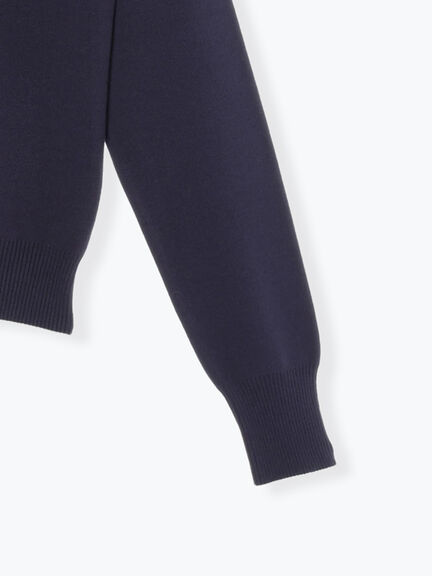 スクエアチャームキーネックプルオーバー(オフホワイト/ブラック/ブルー/ネイビー)|Te chichi(テチチ)通販