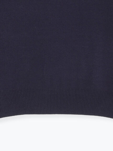 スクエアチャームキーネックプルオーバー(オフホワイト/ブラック/ブルー/ネイビー)|Te chichi(テチチ)通販