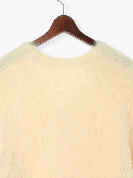 シャギーVネックカーディガン(チャコールグレー/イエロー/Sグレー)|Te chichi(テチチ)通販