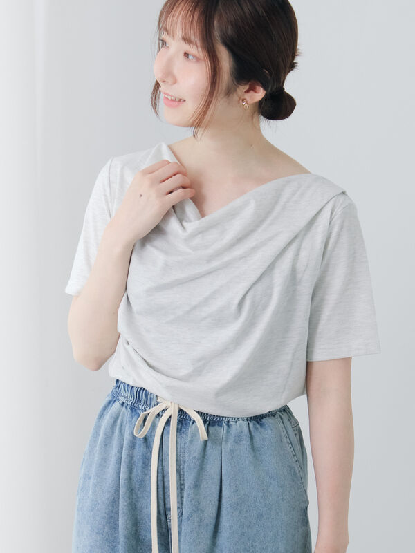 ドレープネックトップス(グレー/ブラック/ブラウン)|Te chichi TERRASSE(テチチ テラス)通販