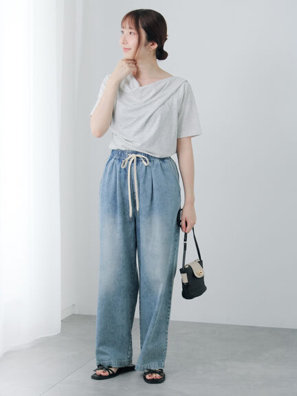 ドレープネックトップス(グレー/ブラック/ブラウン)|Te chichi TERRASSE(テチチ テラス)通販