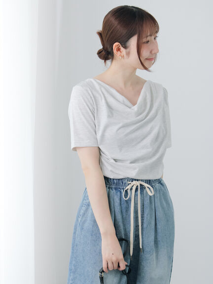 ドレープネックトップス(グレー/ブラック/ブラウン)|Te chichi TERRASSE(テチチ テラス)通販