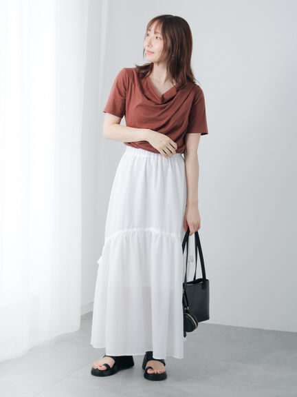 ドレープネックトップス(グレー/ブラック/ブラウン)|Te chichi TERRASSE(テチチ テラス)通販