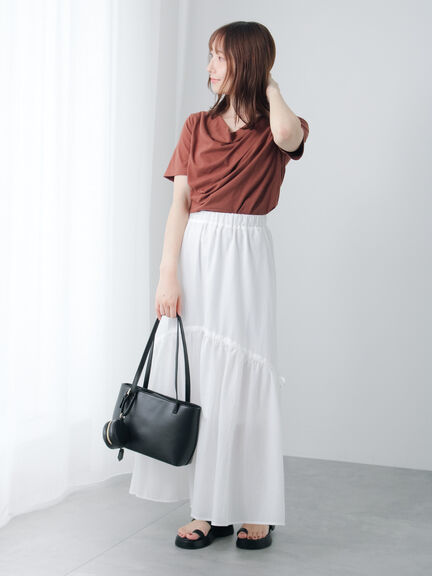 ドレープネックトップス(グレー/ブラック/ブラウン)|Te chichi TERRASSE(テチチ テラス)通販