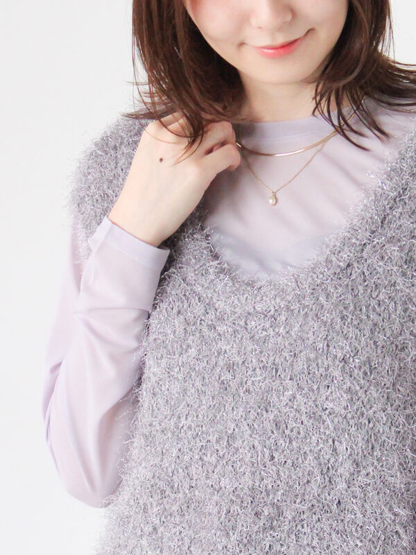 長袖シアートップス《2025autumn catalog item》(グレー)|Te chichi TERRASSE(テチチ テラス)通販