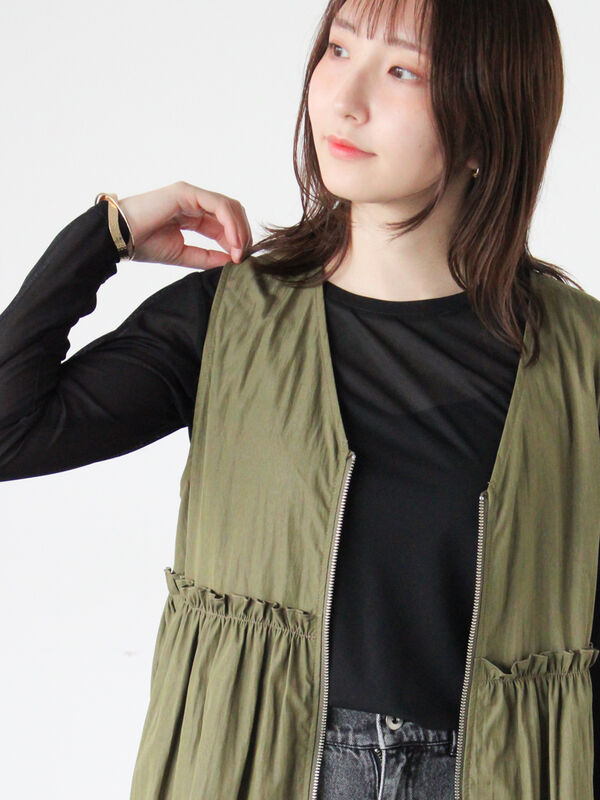 長袖シアートップス《2025autumn catalog item》(ブラック)|Te chichi TERRASSE(テチチ テラス)通販