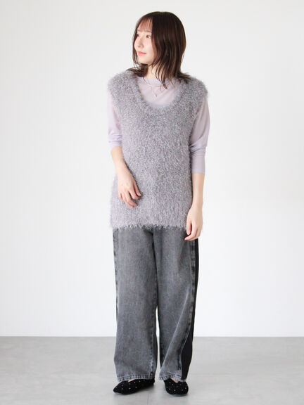 長袖シアートップス《2025autumn catalog item》(オフホワイト/グレー/ブラック)|Te chichi TERRASSE(テチチ テラス)通販