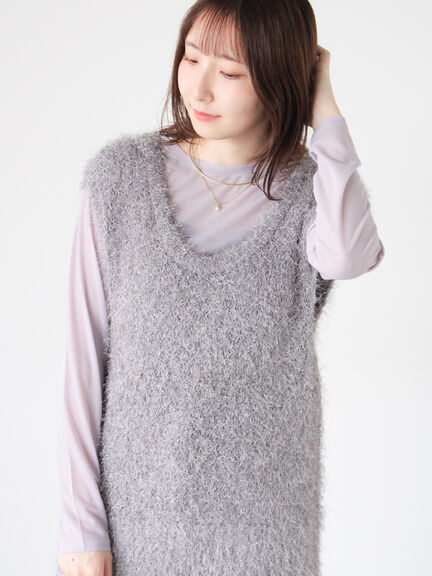 長袖シアートップス《2025autumn catalog item》(オフホワイト/グレー/ブラック)|Te chichi TERRASSE(テチチ テラス)通販