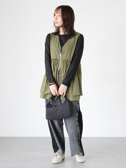 長袖シアートップス《2025autumn catalog item》(オフホワイト/グレー/ブラック)|Te chichi TERRASSE(テチチ テラス)通販