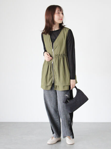 長袖シアートップス《2025autumn catalog item》(オフホワイト/グレー/ブラック)|Te chichi TERRASSE(テチチ テラス)通販