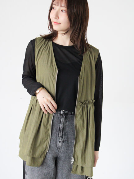 長袖シアートップス《2025autumn catalog item》(オフホワイト/グレー/ブラック)|Te chichi TERRASSE(テチチ テラス)通販