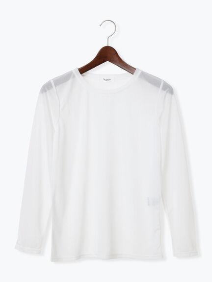 長袖シアートップス《2025autumn catalog item》(オフホワイト/グレー/ブラック)|Te chichi TERRASSE(テチチ テラス)通販