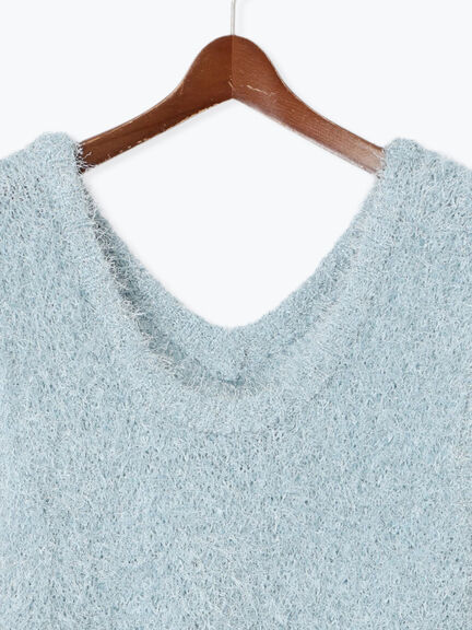 ラメシャギーニットベスト(グレー/ブラック/ベージュ/ブルー)|Te chichi TERRASSE(テチチ テラス)通販