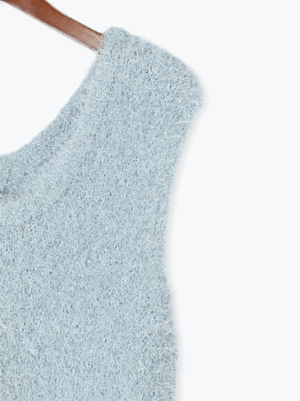 ラメシャギーニットベスト(グレー/ブラック/ベージュ/ブルー)|Te chichi TERRASSE(テチチ テラス)通販