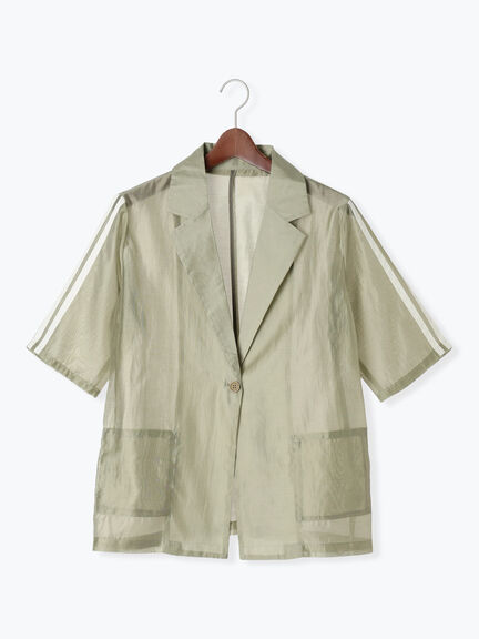 ライン入りシアージャケット(グレー/ブラック/カーキ)|Te chichi TERRASSE(テチチ テラス)通販