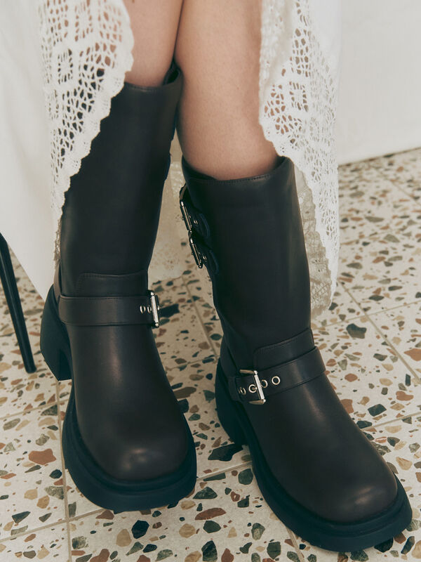 バイカーブーツ《2025autumn catalog item》(ブラック/ブラウン)|Te chichi TERRASSE(テチチ テラス)通販