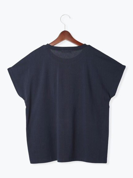 【接触冷感】スパンコールロゴフレンチスリーブTシャツ(オフホワイト/ブラック/ネイビー)|Te chichi TERRASSE(テチチ テラス)通販