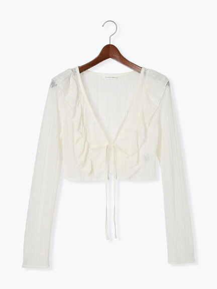 カットレースボレロカーディガン(オフホワイト/ブラック)|Te chichi TERRASSE(テチチ テラス)通販