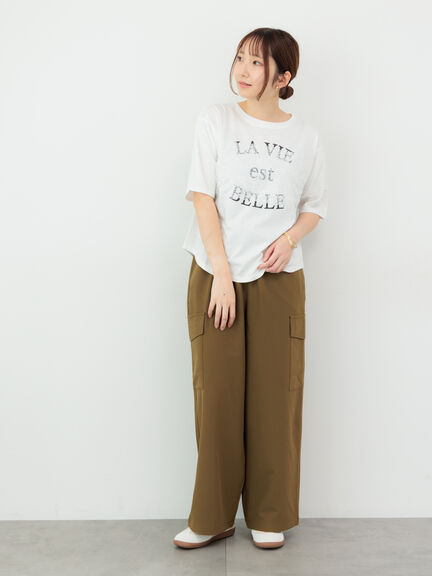 レースロゴプリントTシャツ(オフホワイト/モカ/ブルー)|Te chichi TERRASSE(テチチ テラス)通販