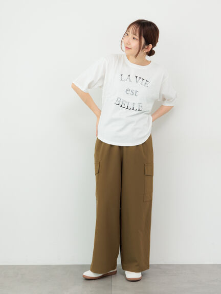 レースロゴプリントTシャツ(オフホワイト/モカ/ブルー)|Te chichi TERRASSE(テチチ テラス)通販