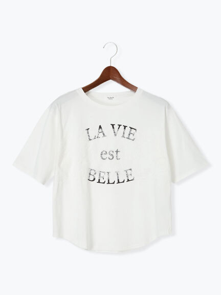 レースロゴプリントTシャツ(オフホワイト/モカ/ブルー)|Te chichi TERRASSE(テチチ テラス)通販