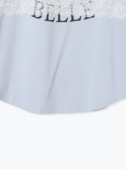 レースロゴプリントTシャツ(オフホワイト/モカ/ブルー)|Te chichi TERRASSE(テチチ テラス)通販