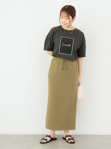 シアーアップリケTシャツ(オフホワイト/チャコールグレー/ブラック)|Te chichi TERRASSE(テチチ テラス)通販