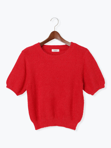 ラメシャギーハーフスリーブニット(グレー/チャコールグレー/レッド/ブルー)|Te chichi TERRASSE(テチチ テラス)通販