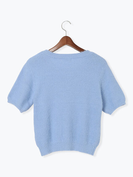 ラメシャギーハーフスリーブニット(グレー/チャコールグレー/レッド/ブルー)|Te chichi TERRASSE(テチチ テラス)通販