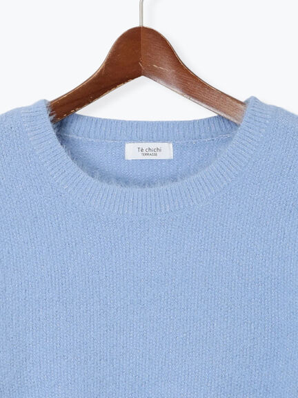 ラメシャギーハーフスリーブニット(グレー/チャコールグレー/レッド/ブルー)|Te chichi TERRASSE(テチチ テラス)通販