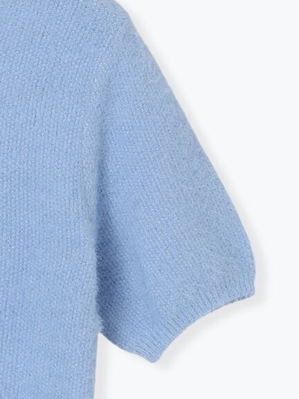 ラメシャギーハーフスリーブニット(グレー/チャコールグレー/レッド/ブルー)|Te chichi TERRASSE(テチチ テラス)通販