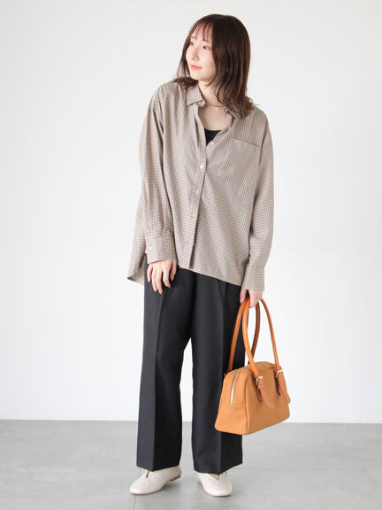 タックストレートパンツ(オフホワイト/ブラック/ブラウン/ネイビー/パープル)|Te chichi TERRASSE(テチチ テラス)通販