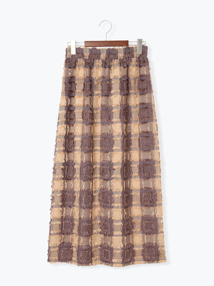 スクエアフリンジスカート(ベージュ/パープル)|Te chichi TERRASSE(テチチ テラス)通販