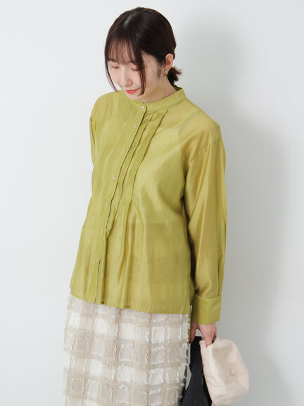 フロントタック入りシアーシャツ(オフホワイト/グレー/イエロー/ネイビー)|Te chichi TERRASSE(テチチ テラス)通販