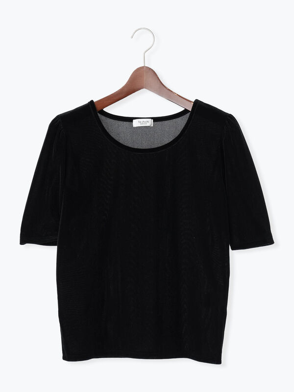 シアーベロアパフトップス(ブラック)|Te chichi TERRASSE(テチチ テラス)通販