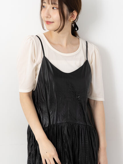 シアーベロアパフトップス(オフホワイト/ブラック/レッド)|Te chichi TERRASSE(テチチ テラス)通販