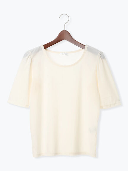 シアーベロアパフトップス(オフホワイト/ブラック/レッド)|Te chichi TERRASSE(テチチ テラス)通販