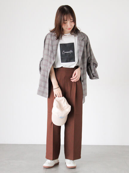 ロールアップテーラードジャケット《2025autumn catalog item》(チャコールグレー/ブラック/ベージュ)|Te chichi TERRASSE(テチチ テラス)通販