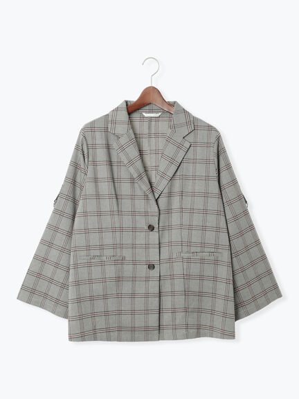 ロールアップテーラードジャケット《2025autumn catalog item》(チャコールグレー/ブラック/ベージュ)|Te chichi TERRASSE(テチチ テラス)通販