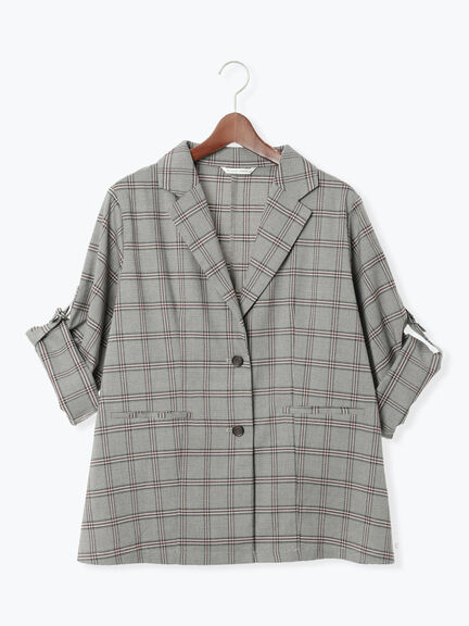 ロールアップテーラードジャケット《2025autumn catalog item》(チャコールグレー/ブラック/ベージュ)|Te chichi TERRASSE(テチチ テラス)通販