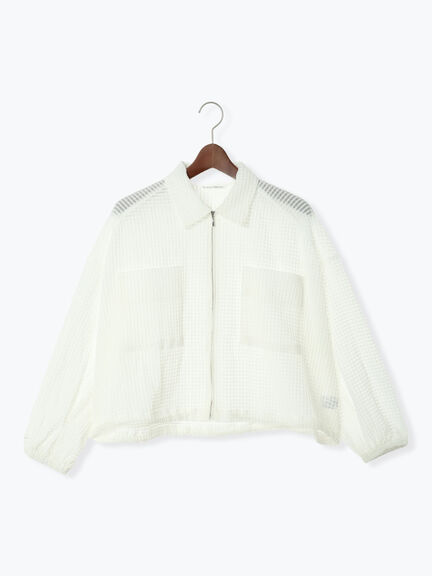 シアーチェックジップブルゾン(オフホワイト/ブラック)|Te chichi TERRASSE(テチチ テラス)通販