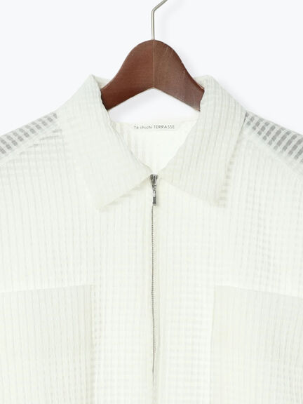 シアーチェックジップブルゾン(オフホワイト/ブラック)|Te chichi TERRASSE(テチチ テラス)通販