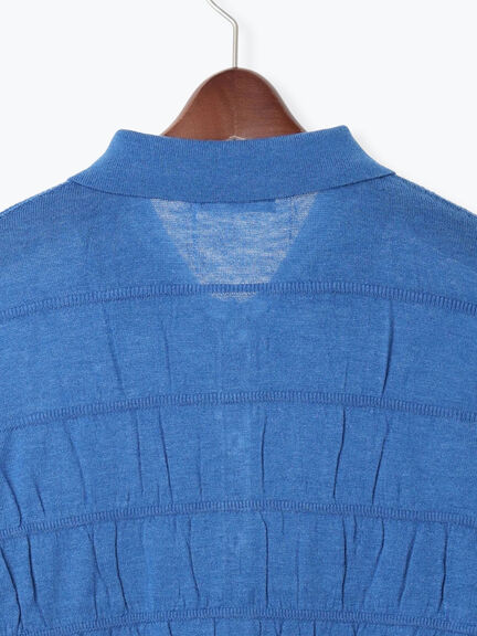 シャーリング衿付きカーディガン《2025autumn catalog item》(グレー/ブラック/ブルー)|Te chichi TERRASSE(テチチ テラス)通販