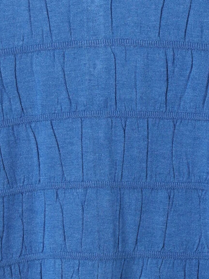 シャーリング衿付きカーディガン《2025autumn catalog item》(グレー/ブラック/ブルー)|Te chichi TERRASSE(テチチ テラス)通販