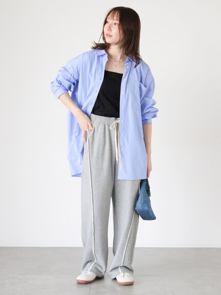 胸刺繍オーバーサイズシャツ《2025autumn catalog item》(オフホワイト/モカ/ブルー)|Te chichi TERRASSE(テチチ テラス)通販