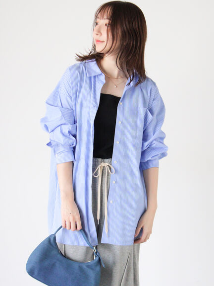 胸刺繍オーバーサイズシャツ《2025autumn catalog item》(オフホワイト/モカ/ブルー)|Te chichi TERRASSE(テチチ テラス)通販